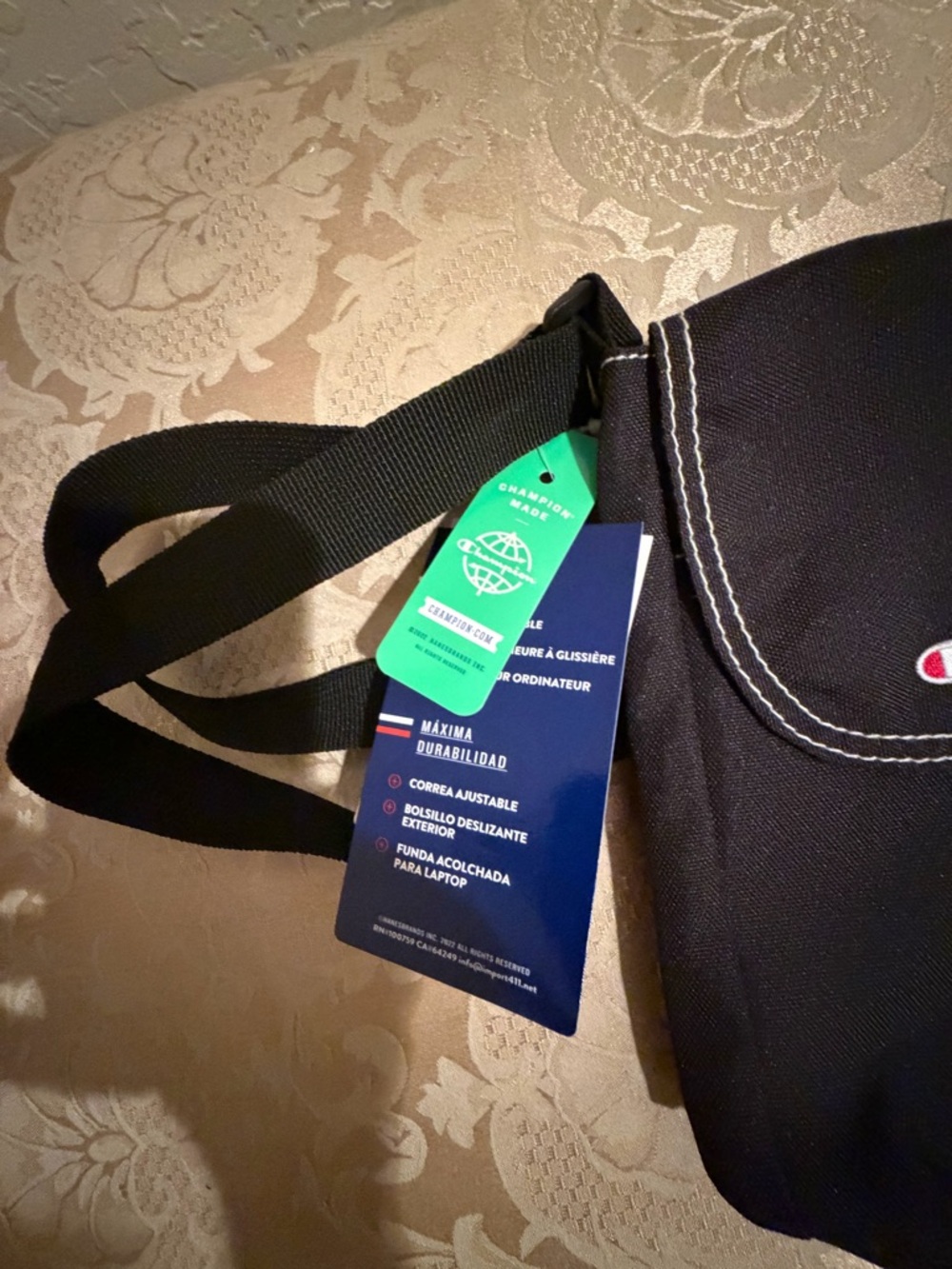 Champion Black Compact Shoulder/Cross Body Messenger Bag - Picture 4 of 4